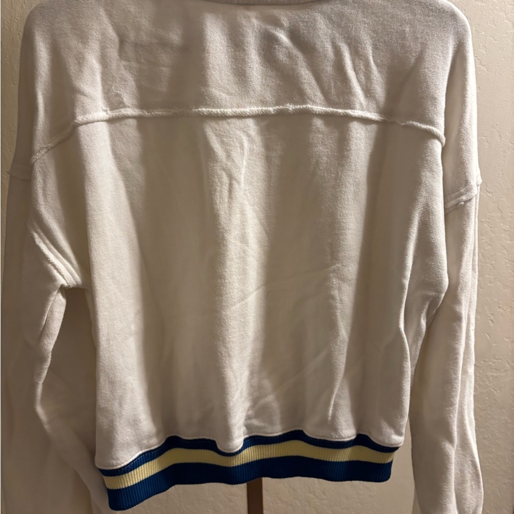 Free People White and Blue Sweatshirt - Picture 6 of 7